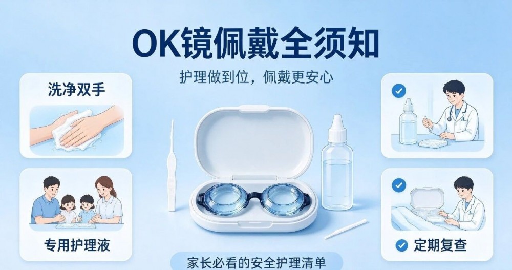 OK镜佩戴全须知！家长必收藏的安全护理&复查清单，到院更享OK镜5折福利！